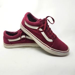 Vans Old Skool Low Top Lace up Burgundy Canvas sneakers - Men's 10